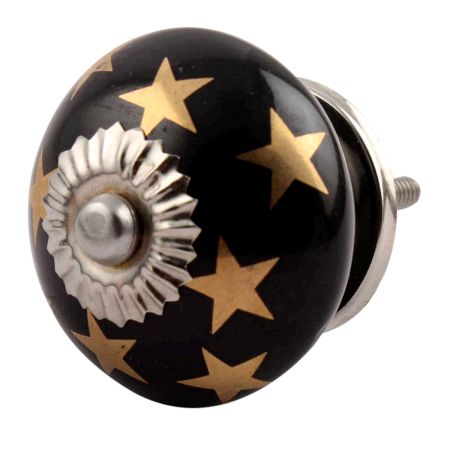 Gold Star Ceramic Cabinet Knob